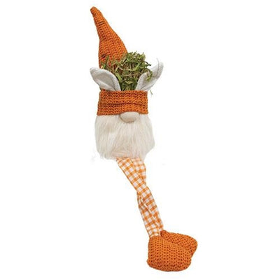 Orange Hat Bunny Gnome Dangle Leg Figure