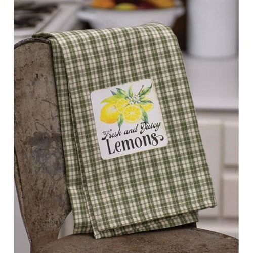 Fresh and Juicy Lemons Dish Towel