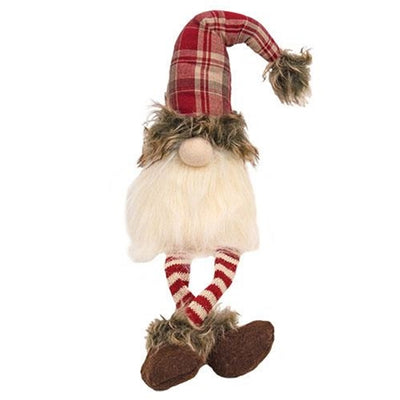 💙 Dangle Leg Red Plaid Santa Gnome