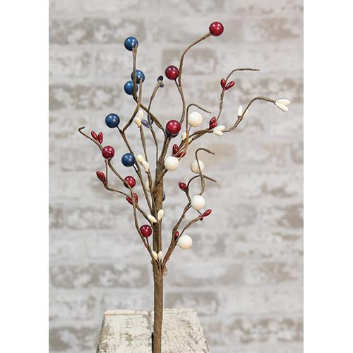 Americana Red White and Blue Berry Pick Spray