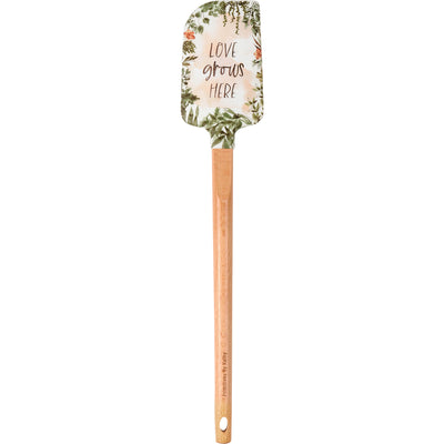 Love Grows Here Silicone Spatula Botanical Plants Design