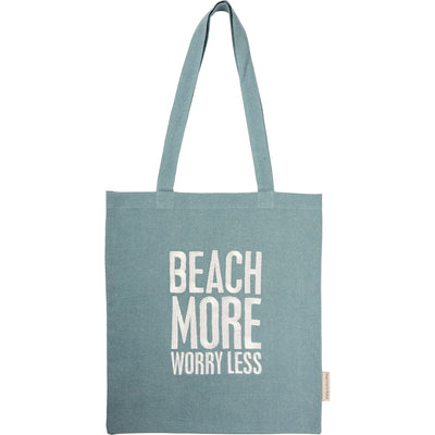 💙 Beach More Worry Less Tote Bag