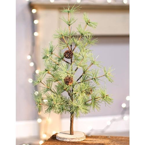 Icy Tahoe Pine and Cones 15" Faux Tree