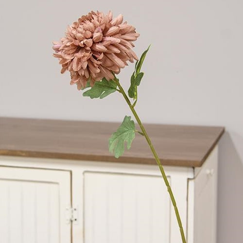 💙 Mauve Chrysanthemum 30" Faux Floral Stem