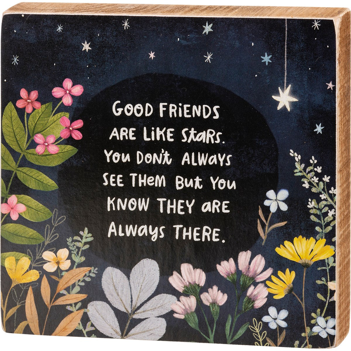 💙 Good Friends Are Like Stars Box Sign