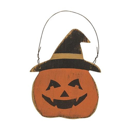 Surprise Me Sale 🤭 💙 Jack O Lantern Witch Distressed Wood Ornament