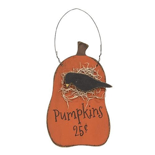💙 Pumpkins 25 Cents Crow & Pumpkin Hanger