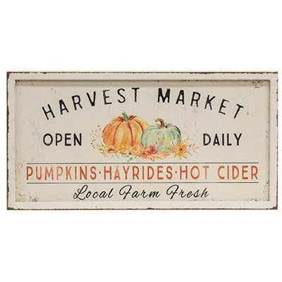 Harvest Market Open Daily Pumpkin 18" Sign