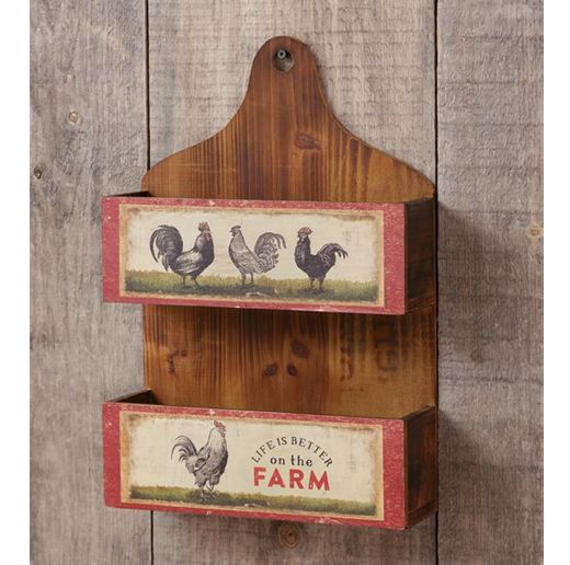 Life is Better on the Farm Rooster Wall Rack
