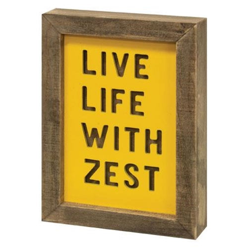 💙 Live Life With Zest Cutout 6" H Frame