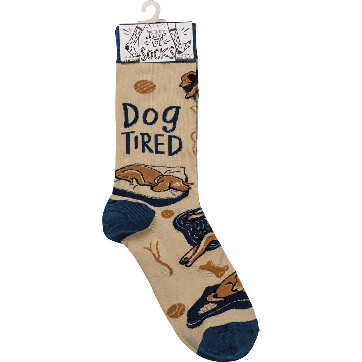 Dog Tired Sleeping Pups Unisex Fun Socks