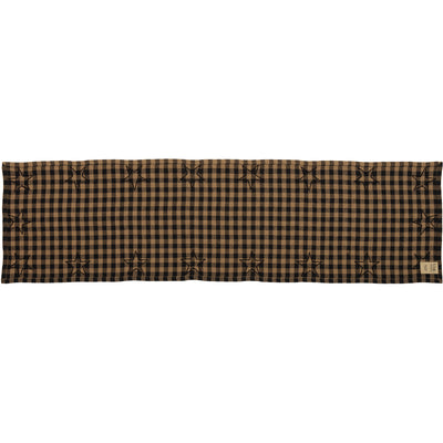 Black Star Black And Tan Woven Table Runner 13" x 48"