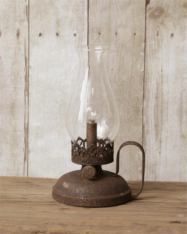 Rustic Vintage-Style Battery Powered "Oil" Lamp Lantern