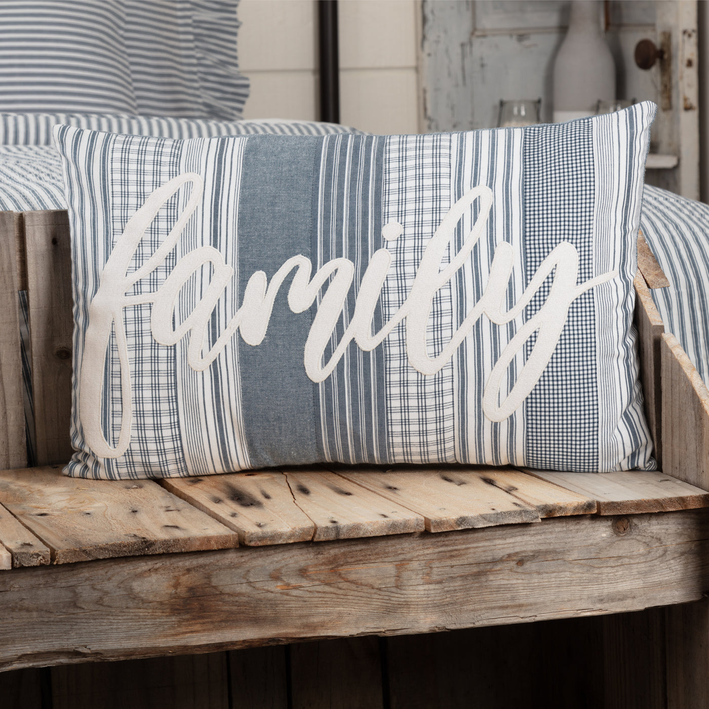 Sawyer Mill Blue Family 22" Pillow