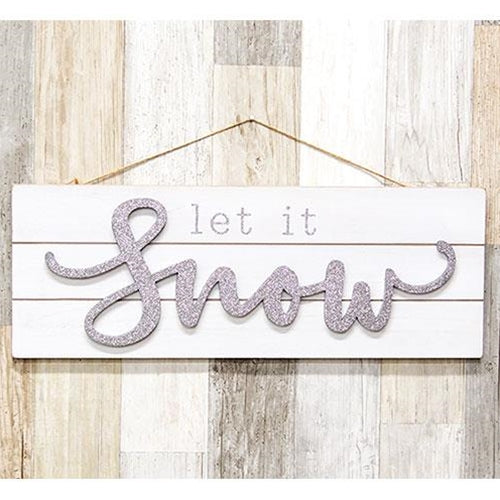 Let It Snow Sparkle Pallet Sign