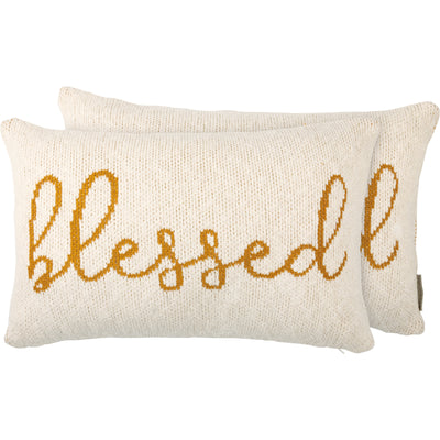 Cozy Blessed 20" Rectangle Throw Pillow