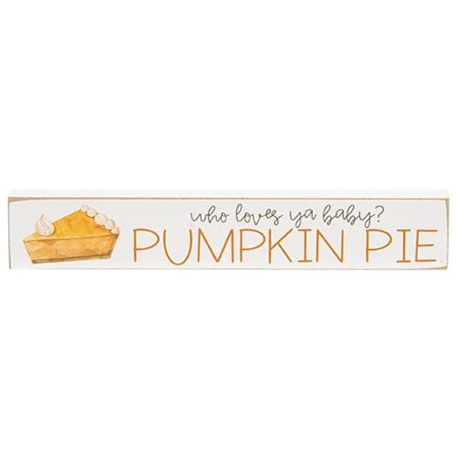 Set of 3 Pumpkin Pie Thanksgiving Mini Stick Tabletop Signs