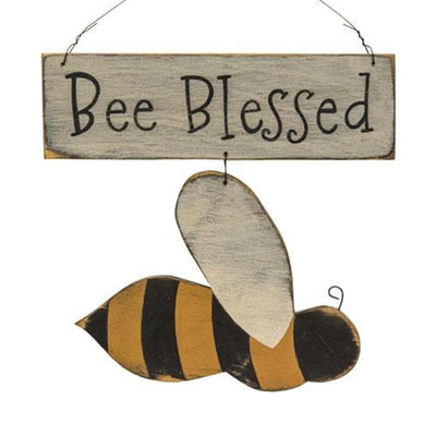 💙 Bee Blessed Hanging Bee Sign