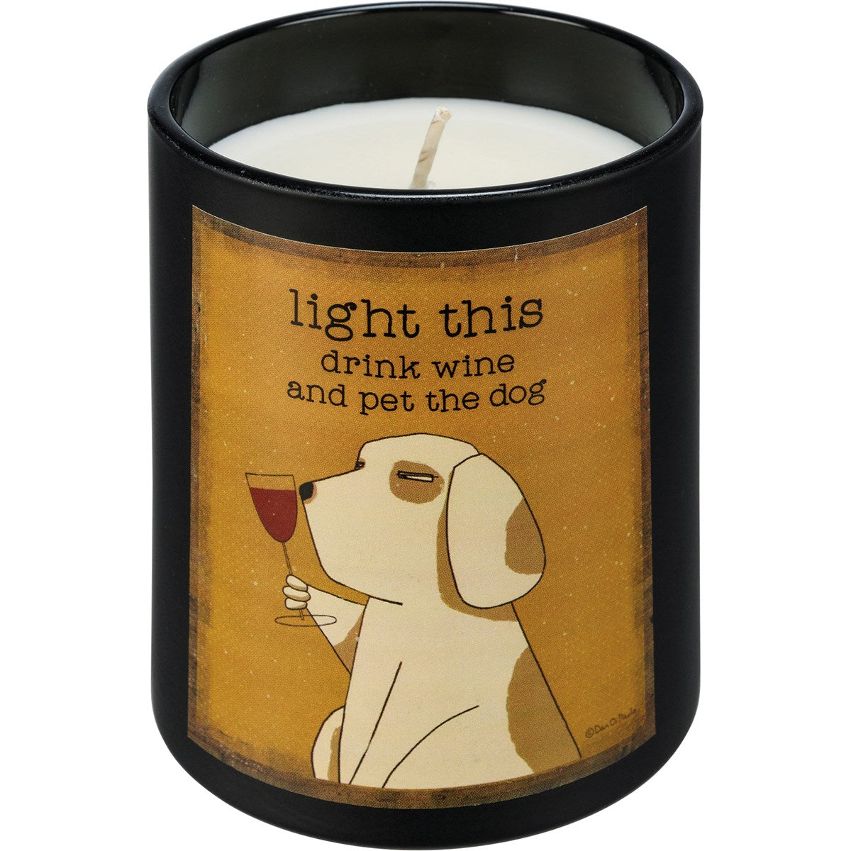 💙 Light This Drink Wine And Pet The Dog Jar Candle