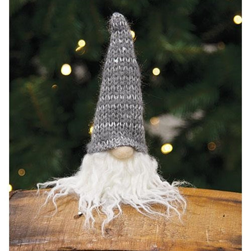 💙 Grey Hat Santa Gnome Ornament
