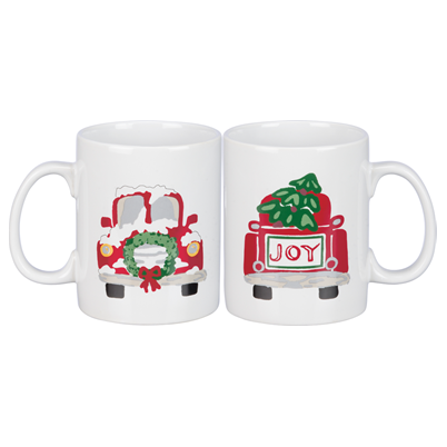 Surprise Me Sale 🤭 Christmas Joy Red Truck Double Sided Mug