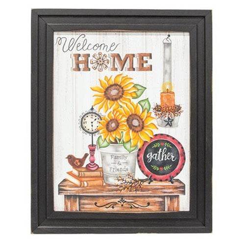Welcome Home Sunflowers Framed Print