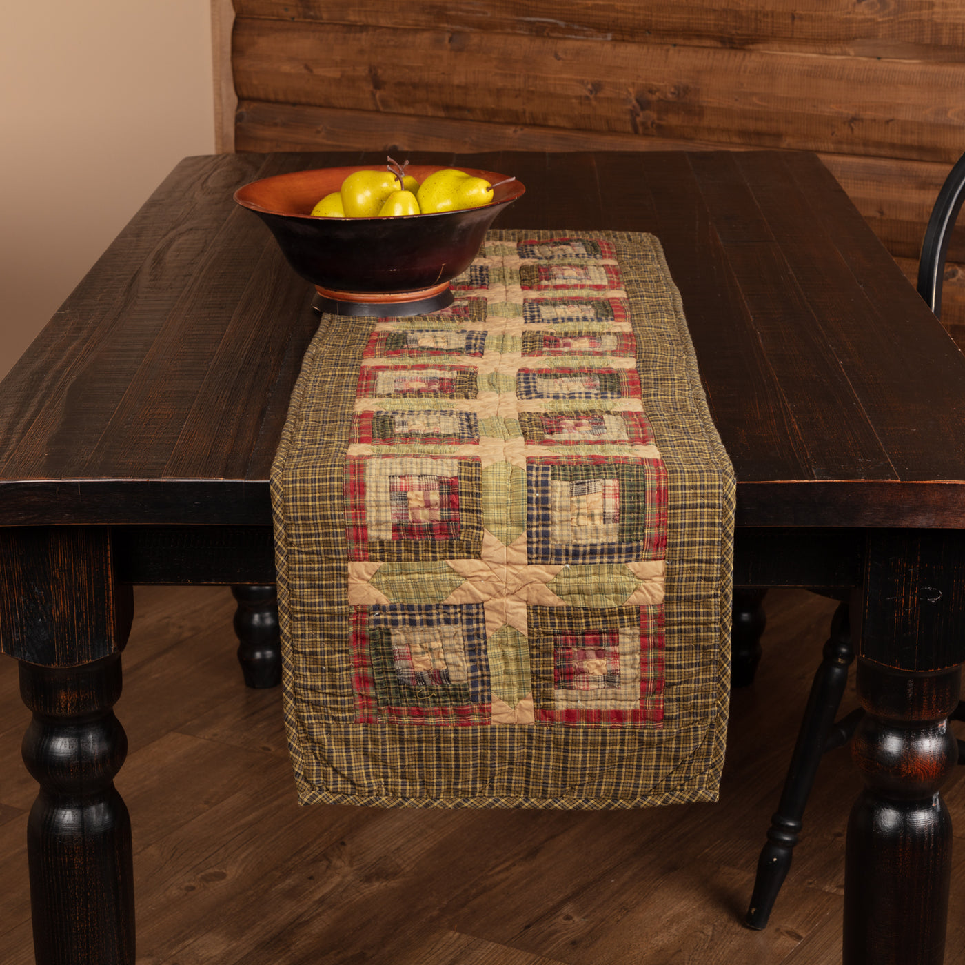 Tea Cabin Quilted Table Runner 13" x 48"