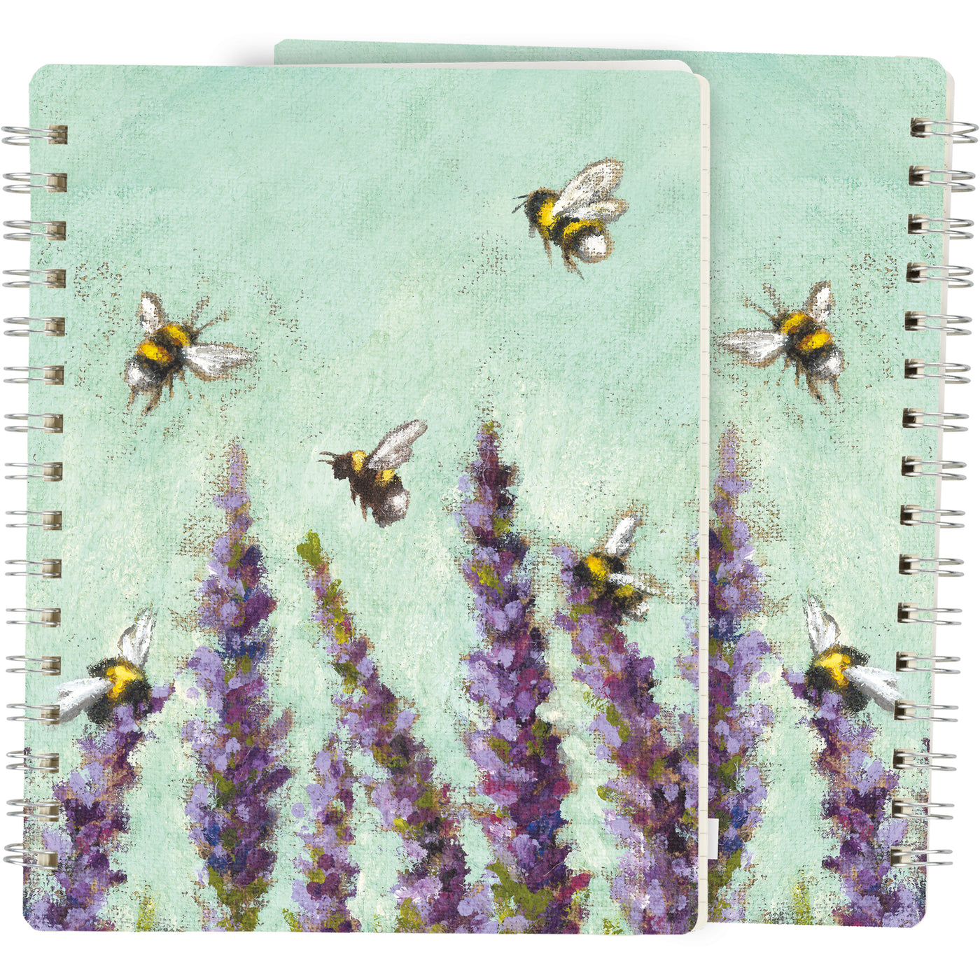 Lavender and Bees Spiral Journal Notebook