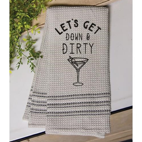 Let's Get Down & Dirty Martini Dish Towel