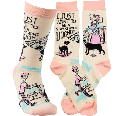 💙 Be A Stay At Home Dog Mom Unisex Fun Socks