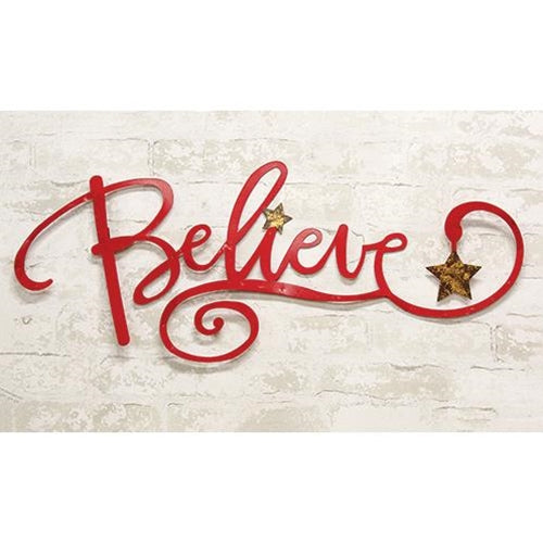 💙 Believe 29" Cutout Wall Sign