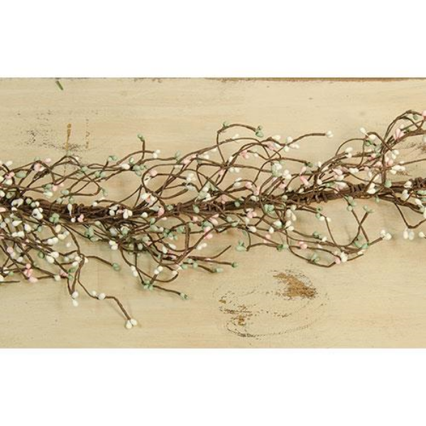 English Garden Pip Berries 5 ft Faux Garland