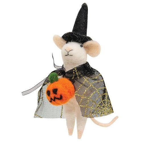 Witch Mouse Felt Ornament