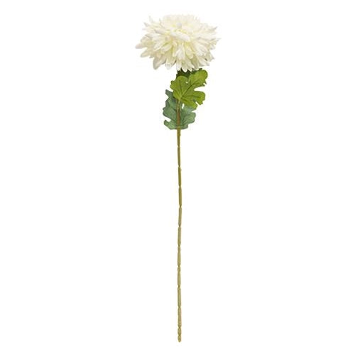 💙 Cream Chrysanthemum 30" Faux Floral Stem