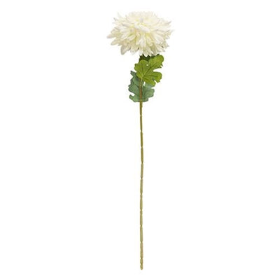 Cream Chrysanthemum 30" Faux Floral Stem