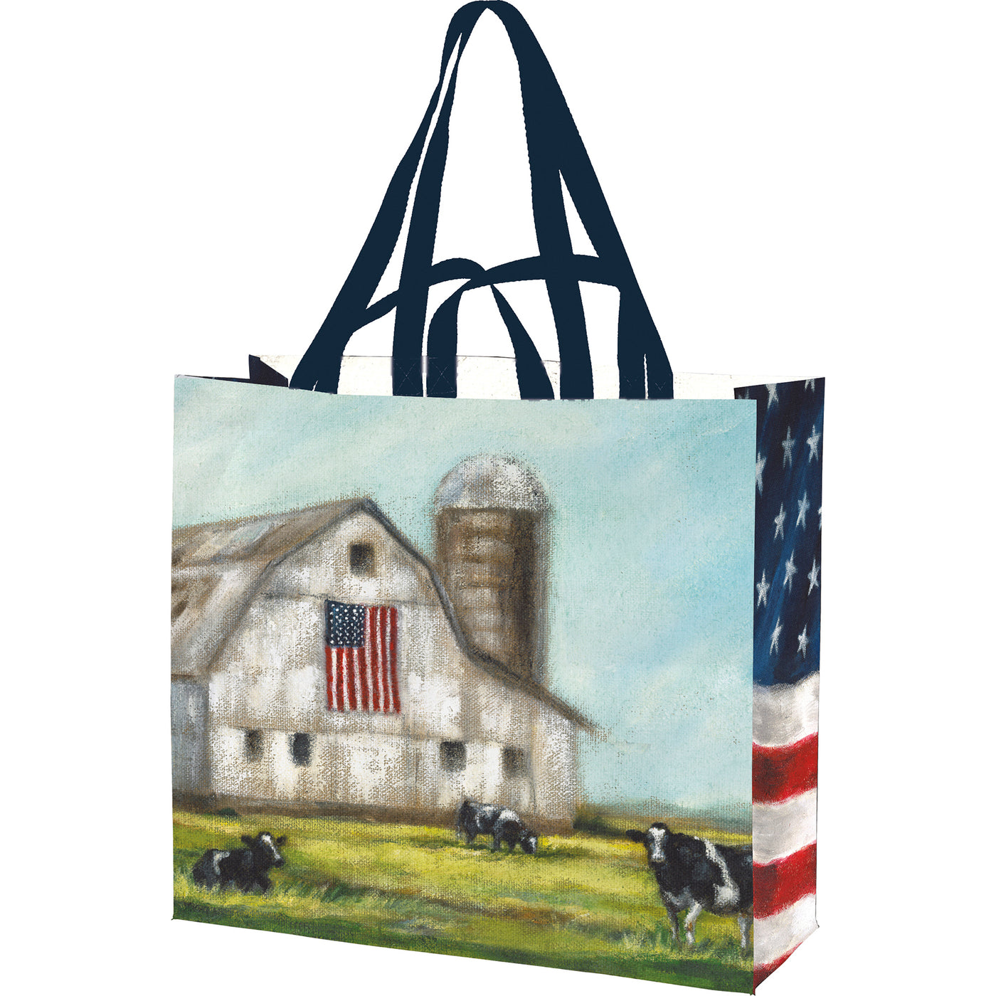 Farm And Flag Reusable Market Tote Bag