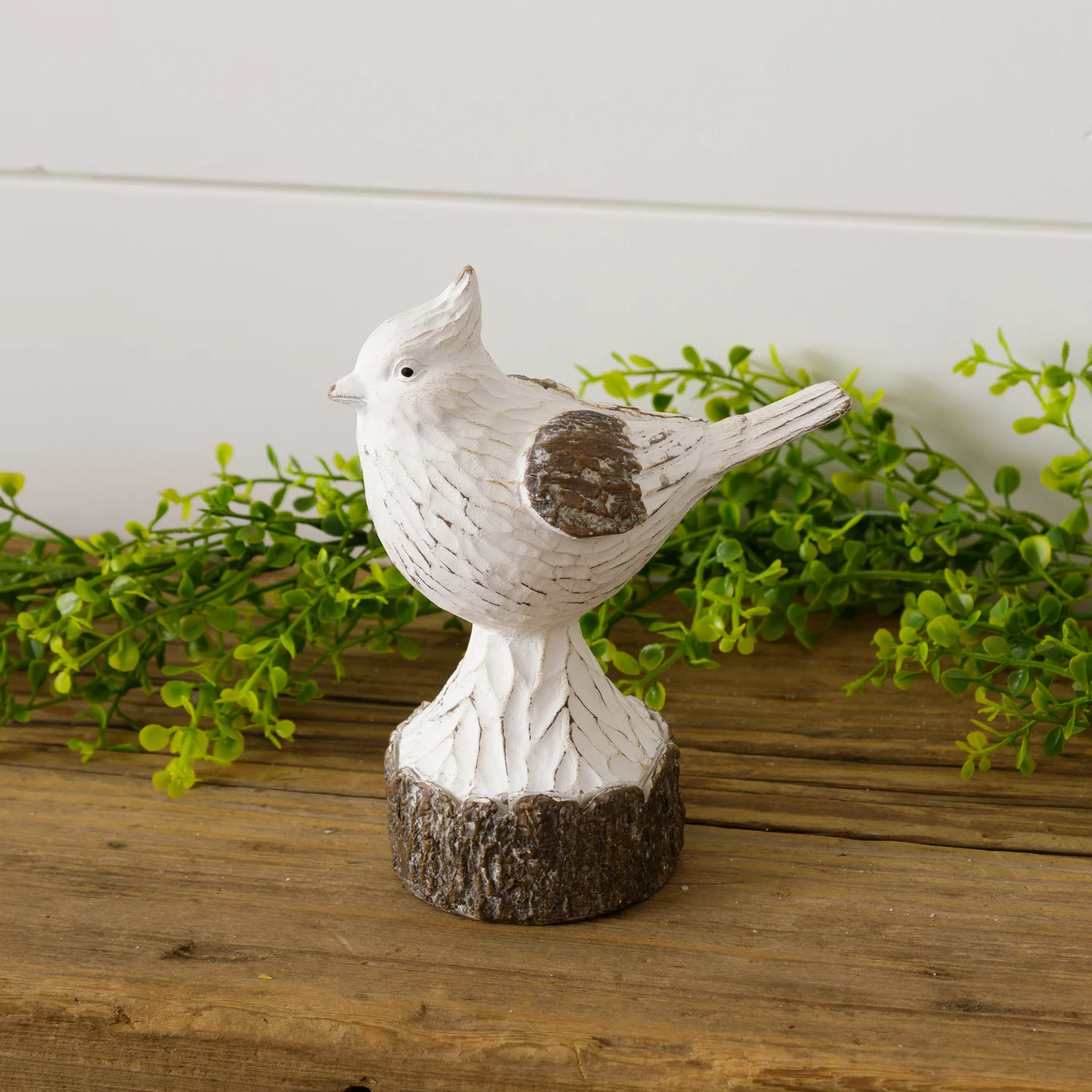 Carved Look Bird Natural Resin Figure