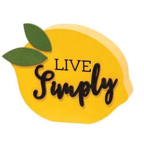 💙 Live Simply Chunky Lemon Freestanding Sign