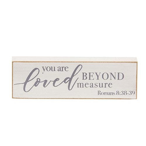 Set of 2 You Are Love Beyond Measure Mini Wooden Blocks