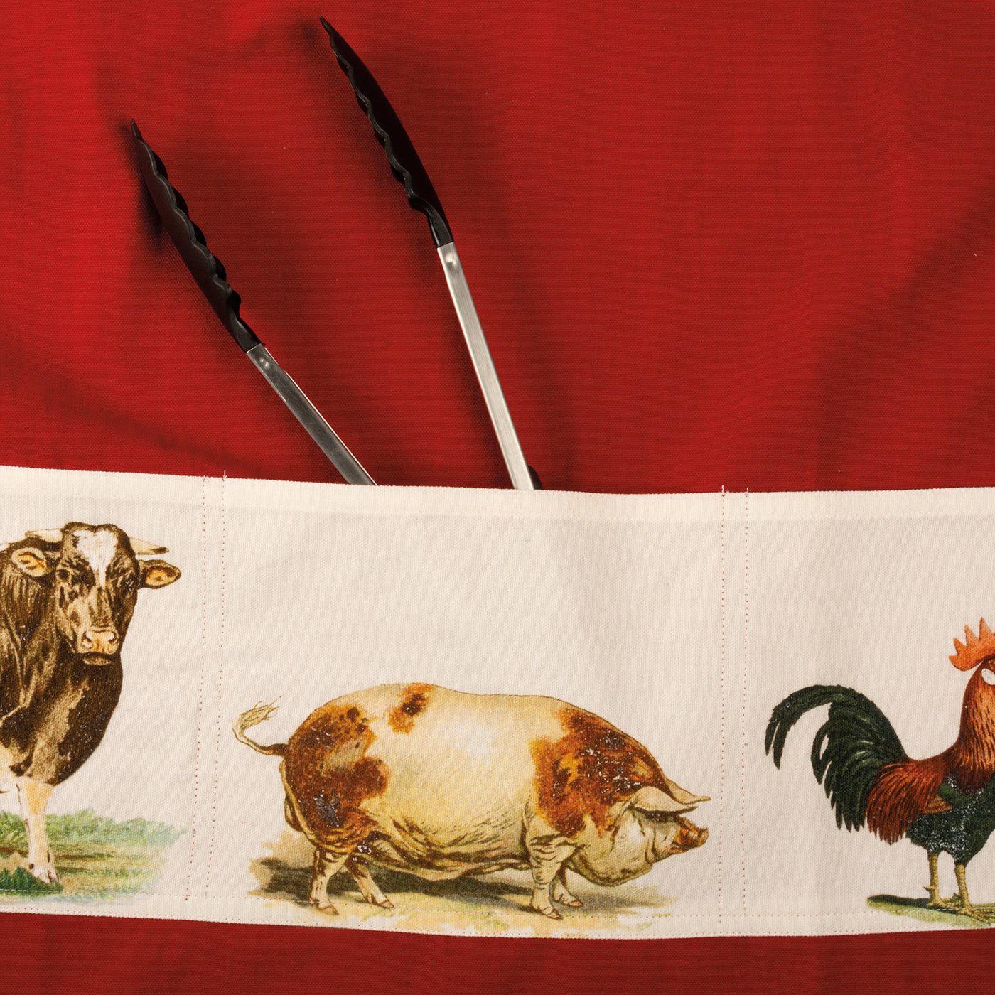 Cow Pig & Chicken Walk Into A BBQ The End Apron