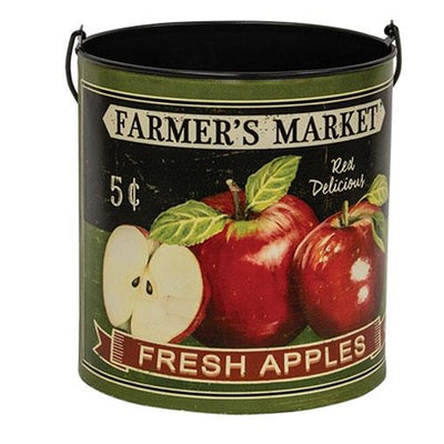 Set of 2 Retro Label Apple Buckets