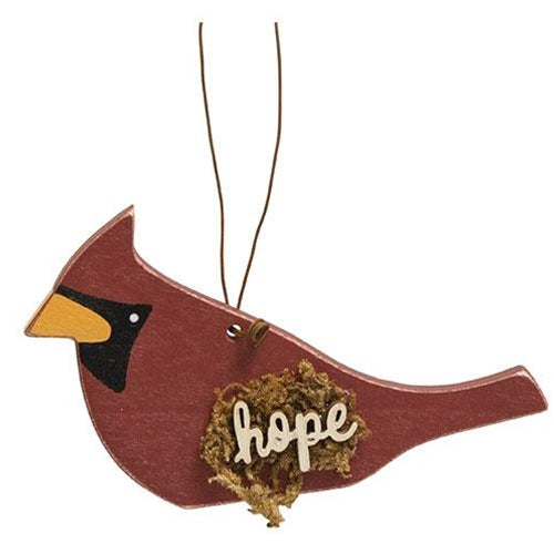 💙 Hope Cardinal Wooden Ornament