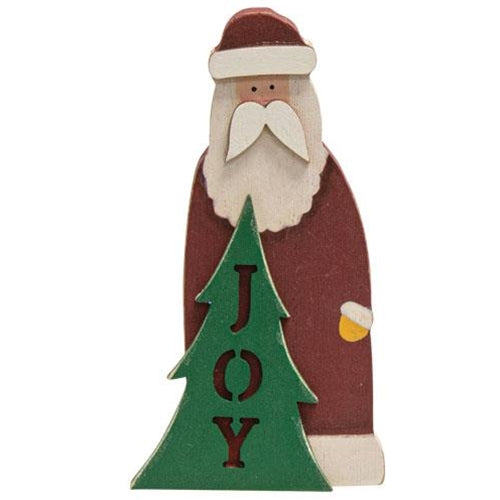 💙 Joy Santa Cut-Out Wooden Sitter