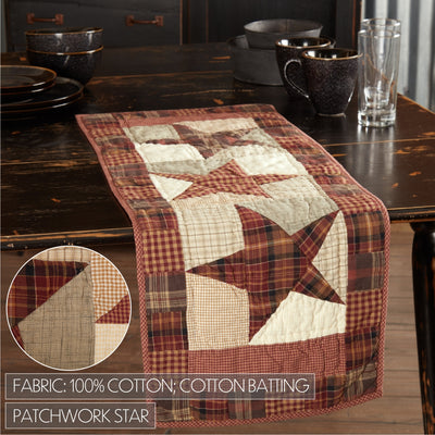 Abilene Star Quilted Table Runner 13" x 36"