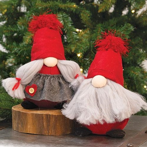 Mr & Mrs Red and Grey Gnomes