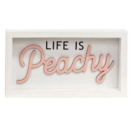 Life is Peachy 7" Framed Box Sign