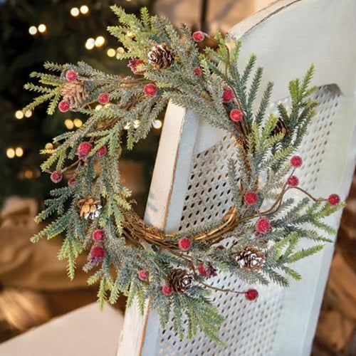Mountain Pine with Berries 12" Winter Wreath
