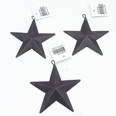 🫐 BLUEBERRY DAYS 💙 Set of 3 Dark Burgundy 3.5" Metal Stars