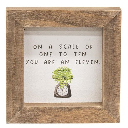 💙 On The Scale Of 1 to 10 You Are An Eleven Mini Framed Sign