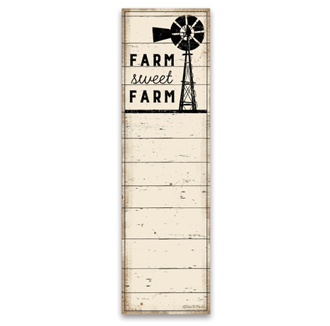Farm Sweet Farm Windmill Magnetic List Notepad